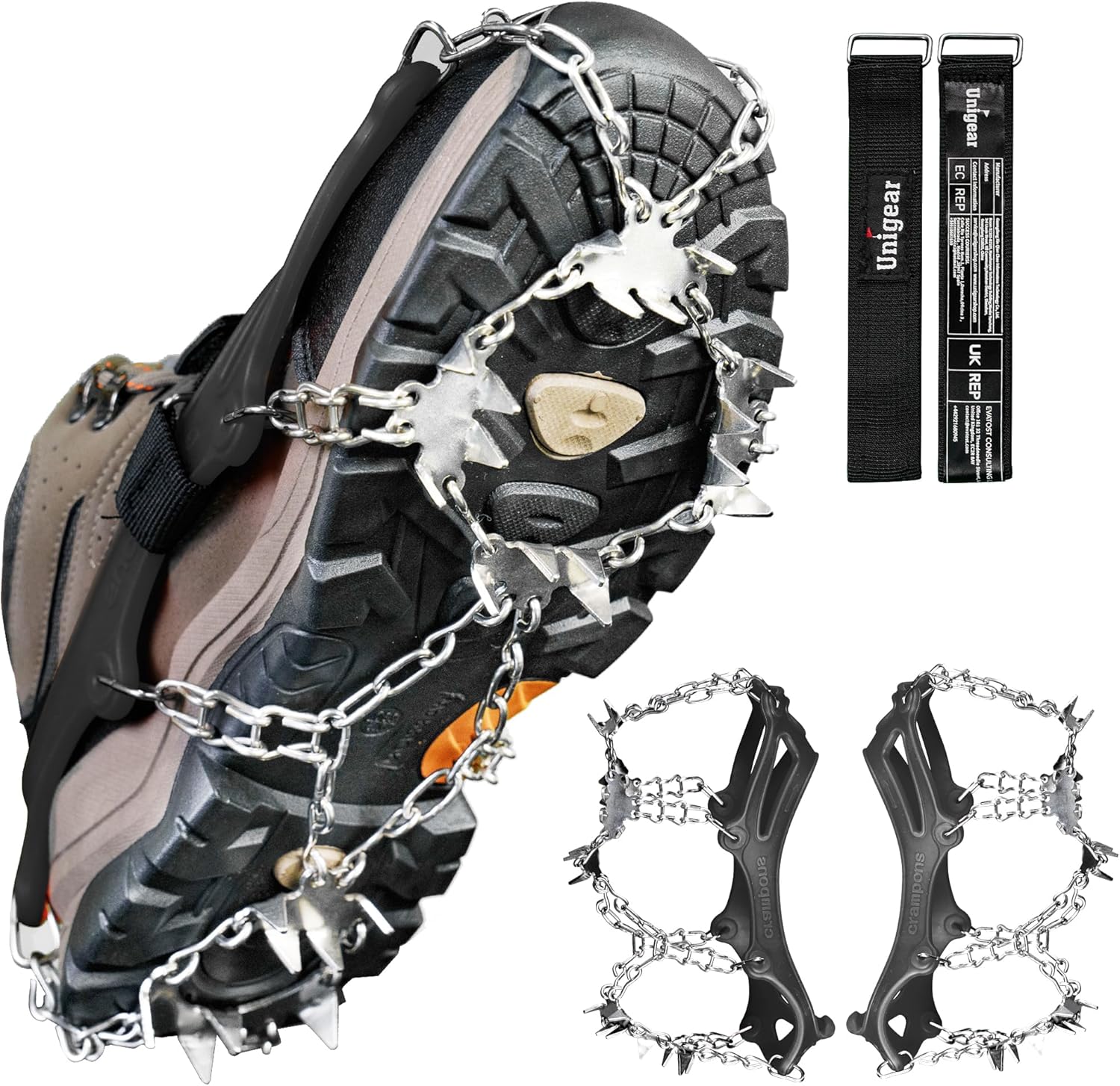 Unigear Crampons Pour Bottes - Équipement sports extrêmes haute performance