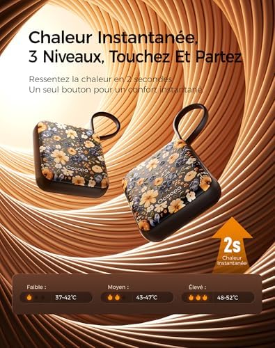 Vue 4 de Ocoopa Chauffe Main Rechargeables