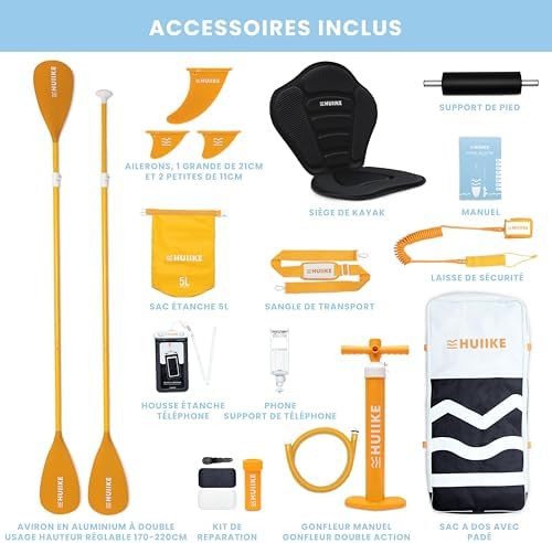 Vue 3 de Huiike Paddle Gonflable Adulte
