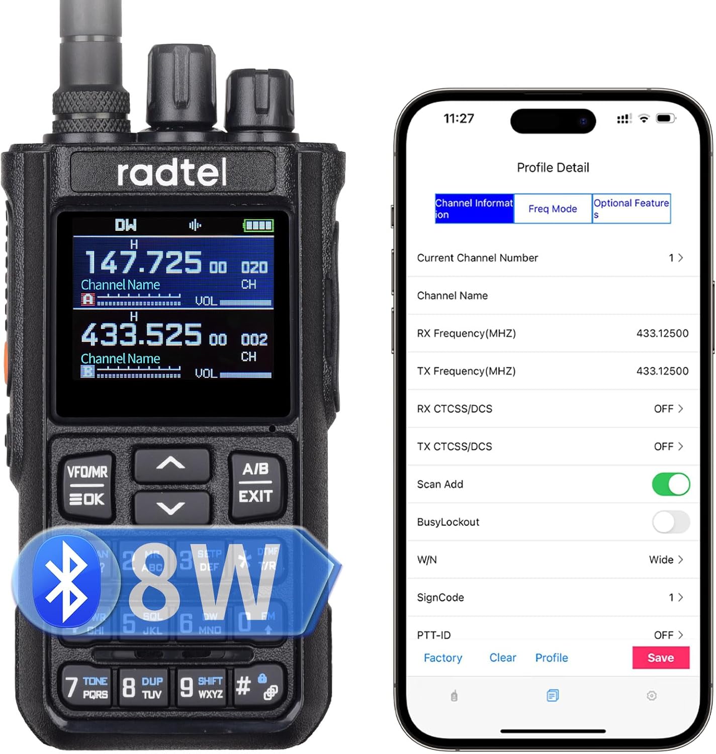 Radtel Rt Talkiewalkie - Équipement sports extrêmes haute performance