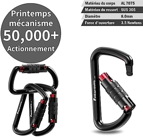 Vue 2 de Freskaro Pcs Mousqueton Verrouillage