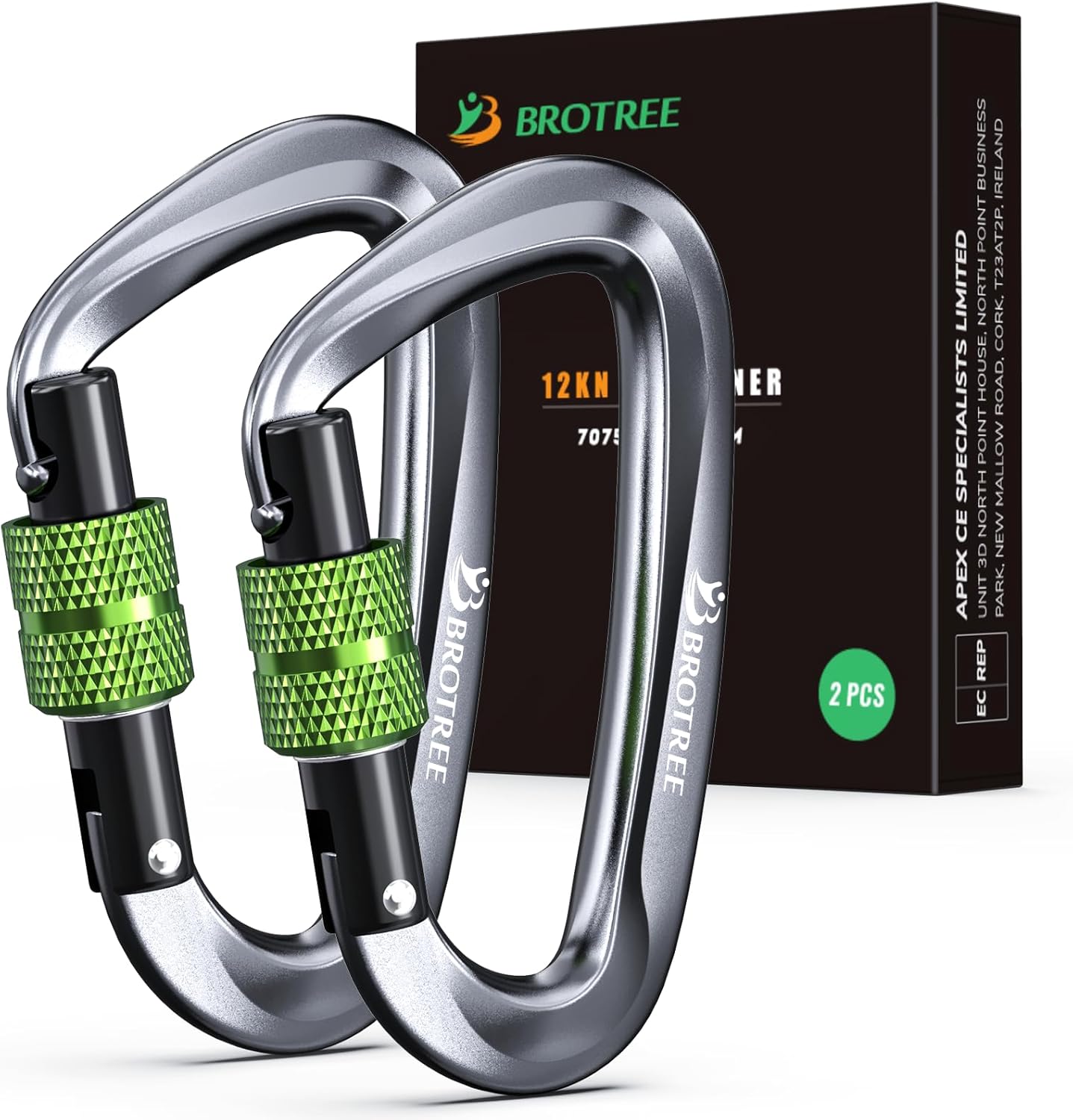 Vue 1 de Brotree Mousqueton Verrouillage Aluminium