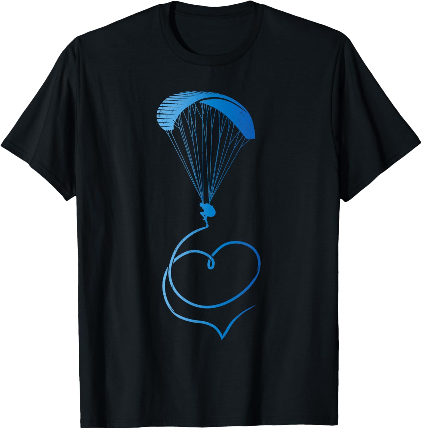 Parapente Coeur Parapente Tshirt - Équipement sports extrêmes haute performance