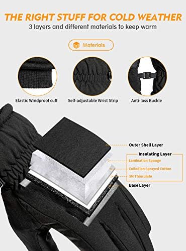 Vue 2 de Gants Hiver Homme Femme