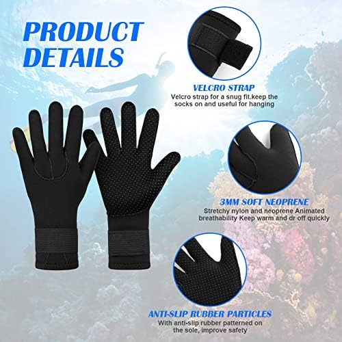 Vue 2 de Auauy Gants De Plongee