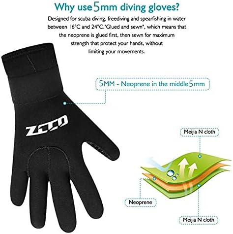 Vue 3 de Zcco Gants De Plongee