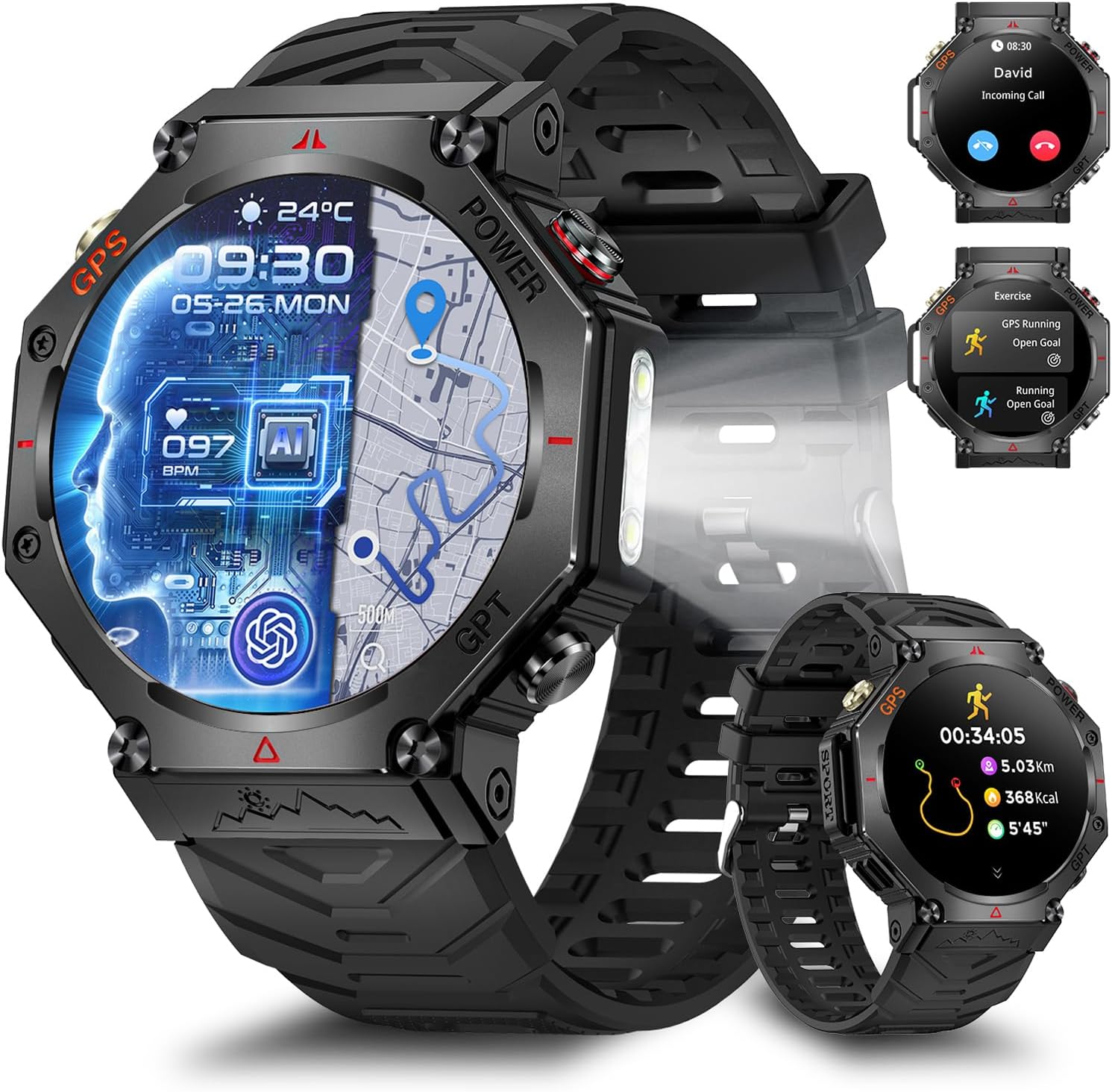 Vue 1 de Rmana Montre Connectee Homme