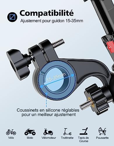 Vue 6 de Glangeh Support Telephone Velo