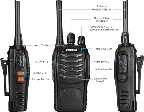Vue 2 de Baofeng Talkie Walkie Longue