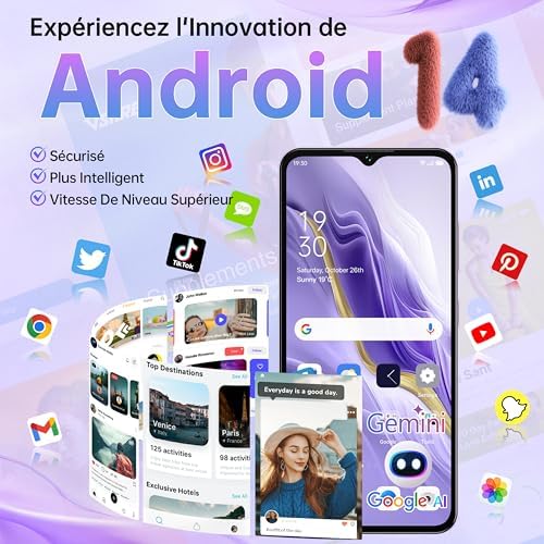 Vue 3 de Oukitel Telephone Portable