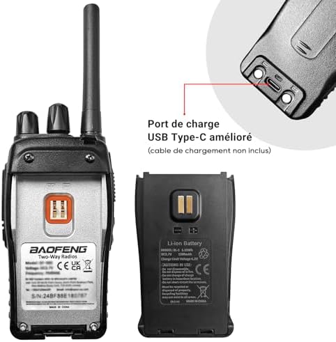 Vue 5 de Baofeng Talkie Walkie Longue