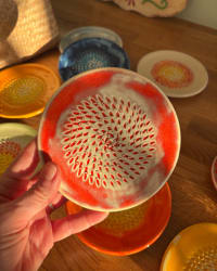 Back of the grater showing the smooth ceramic base