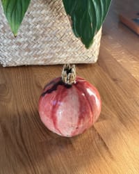 Handmade Ceramic Pomegranate – Red Pottery Home Decor – view 6