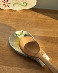 Handmade Ceramic Lemon Spoon Rest – Hand-Painted Pottery Kitchen Rest – view 6