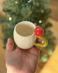 Handmade Ceramic Espresso Cup 90ml – Pomegranate Coffee Mug – view 2