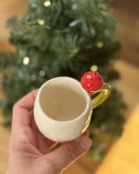 Handmade Ceramic Espresso Cup 90ml – Pomegranate Coffee Mug – view 5