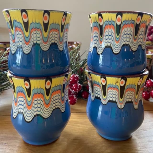 Bulgarian Folk Art Coffee & Wine Cup