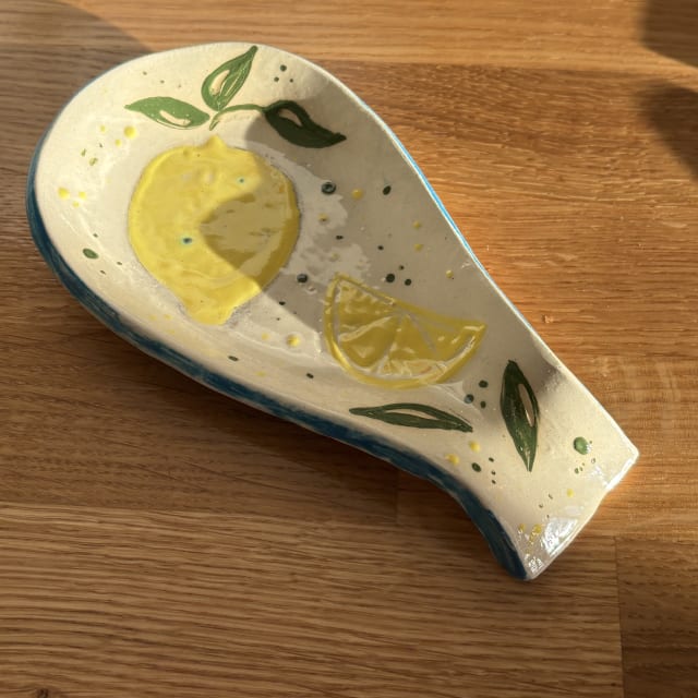 Hand-Painted Lemon Spoon Rest