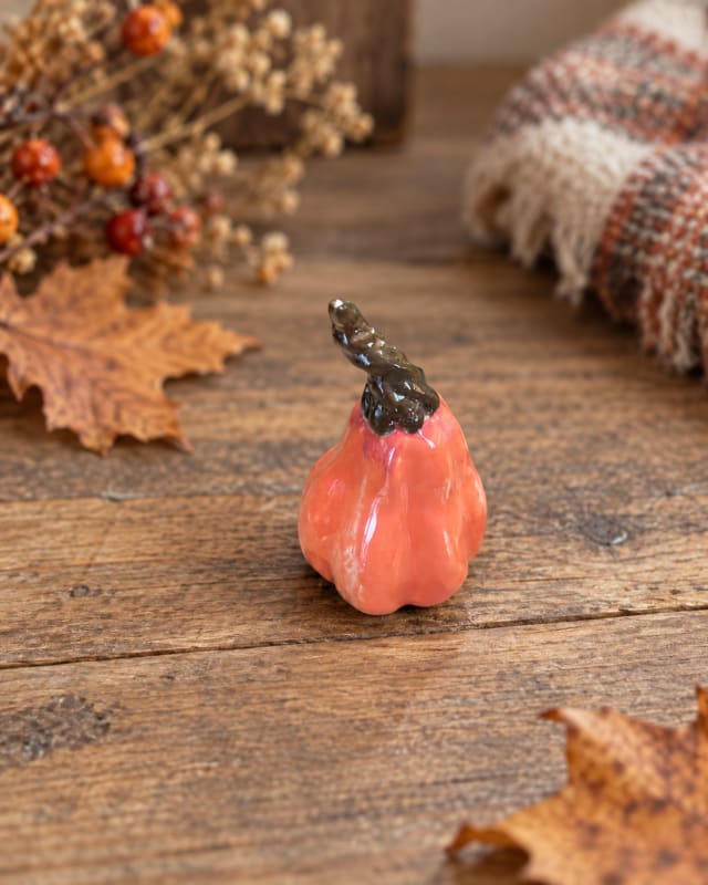 Handmade Ceramic Pumpkin – Orange Autumn Decoration
