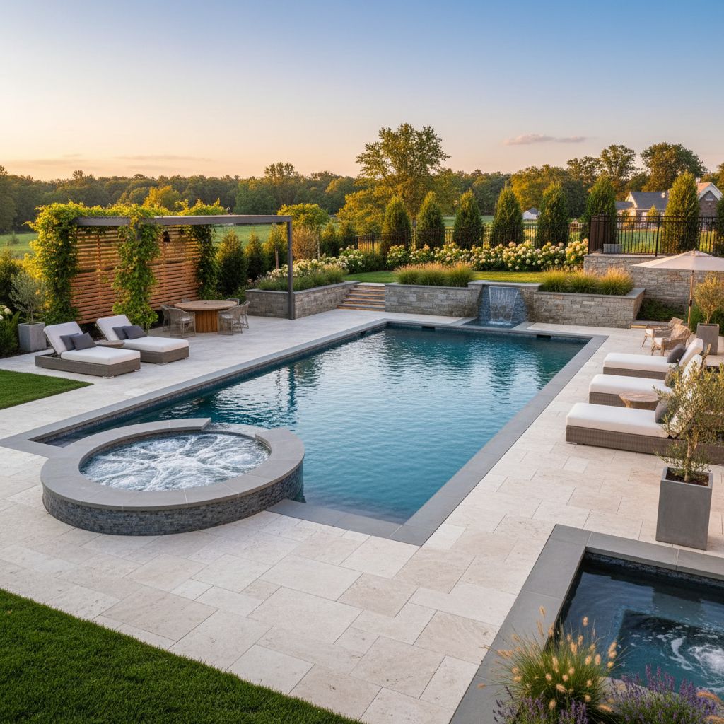 A luxurious pool designed by Aqua Leisure