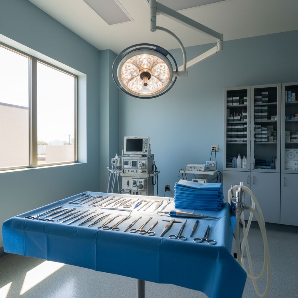 Operating room at Sacramento Aesthetic Surgery