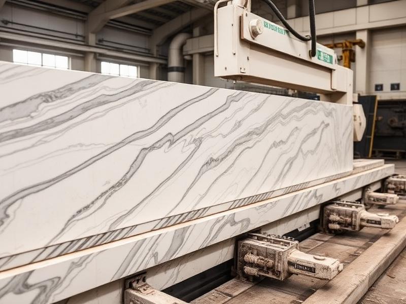 Sawing marble block