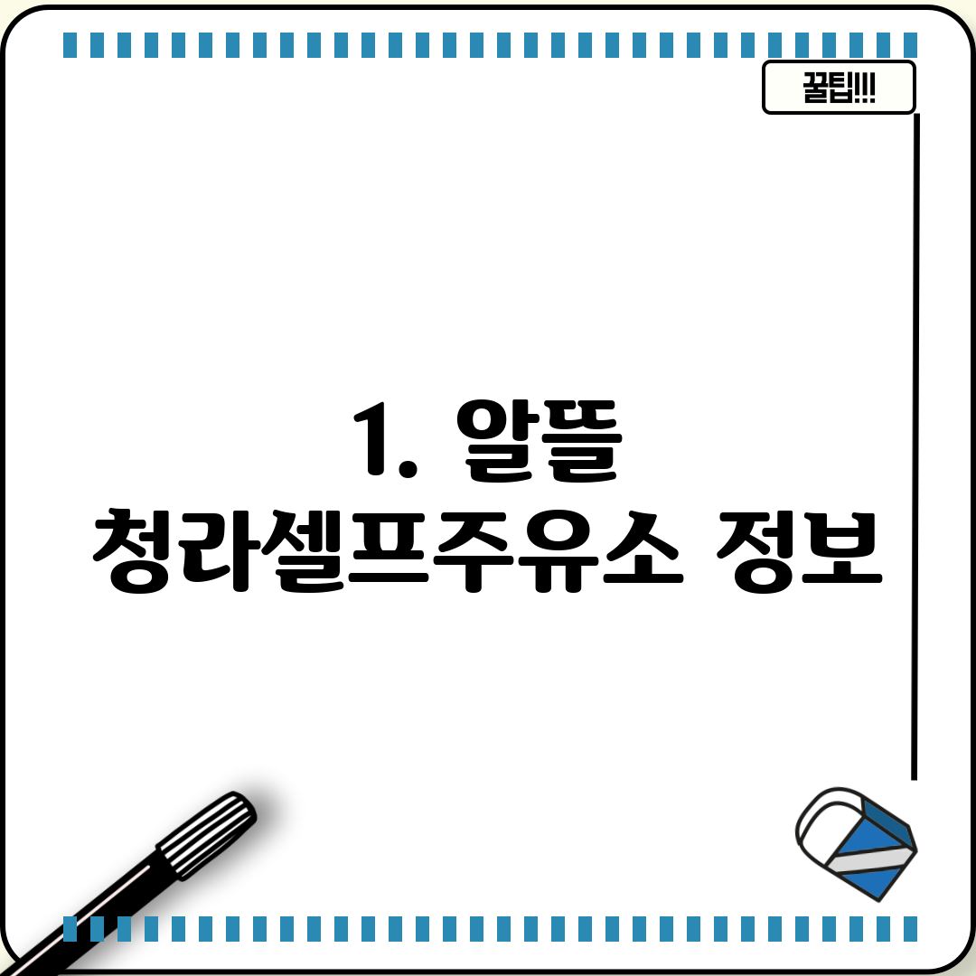 1. 알뜰 청라셀프주유소 정보
