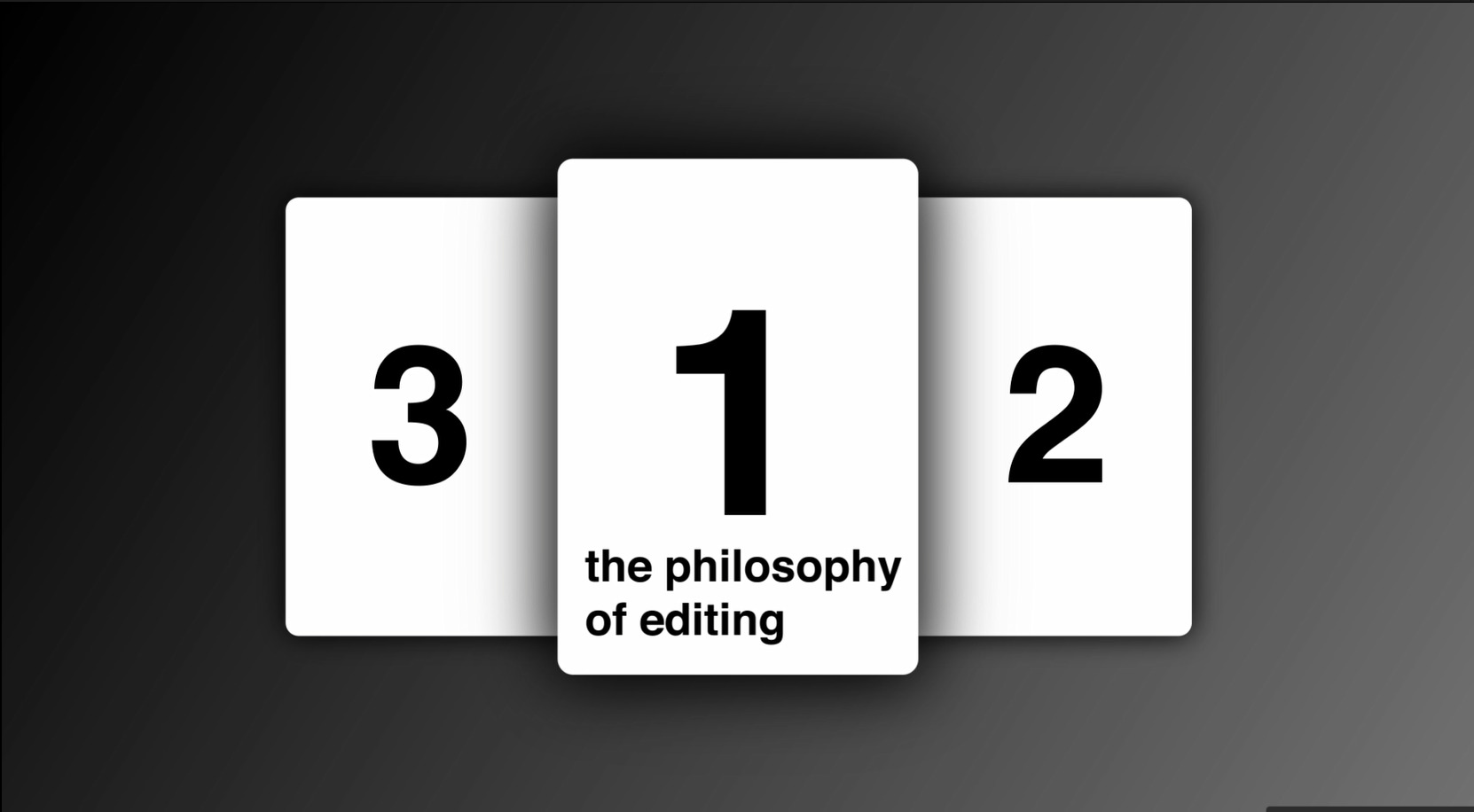 The Invisible Art: The Philosophy of Editing