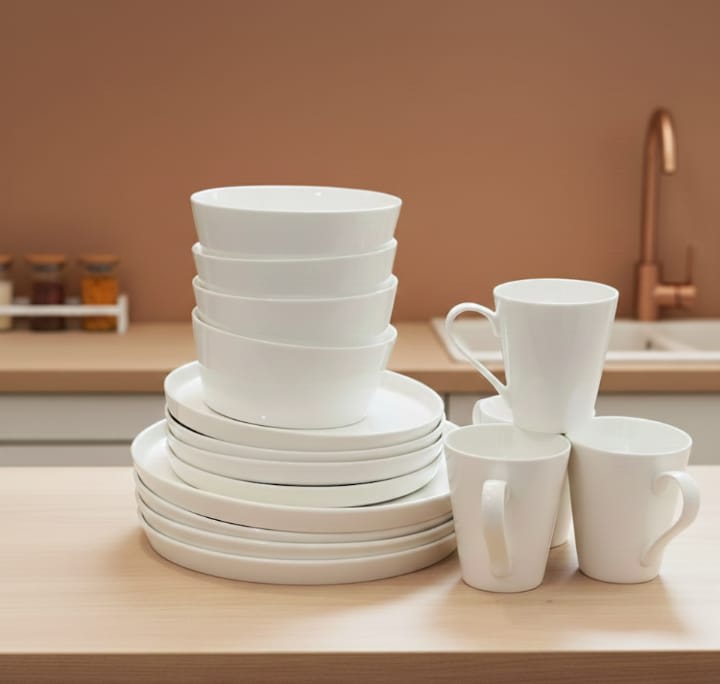 White luxury set of plate