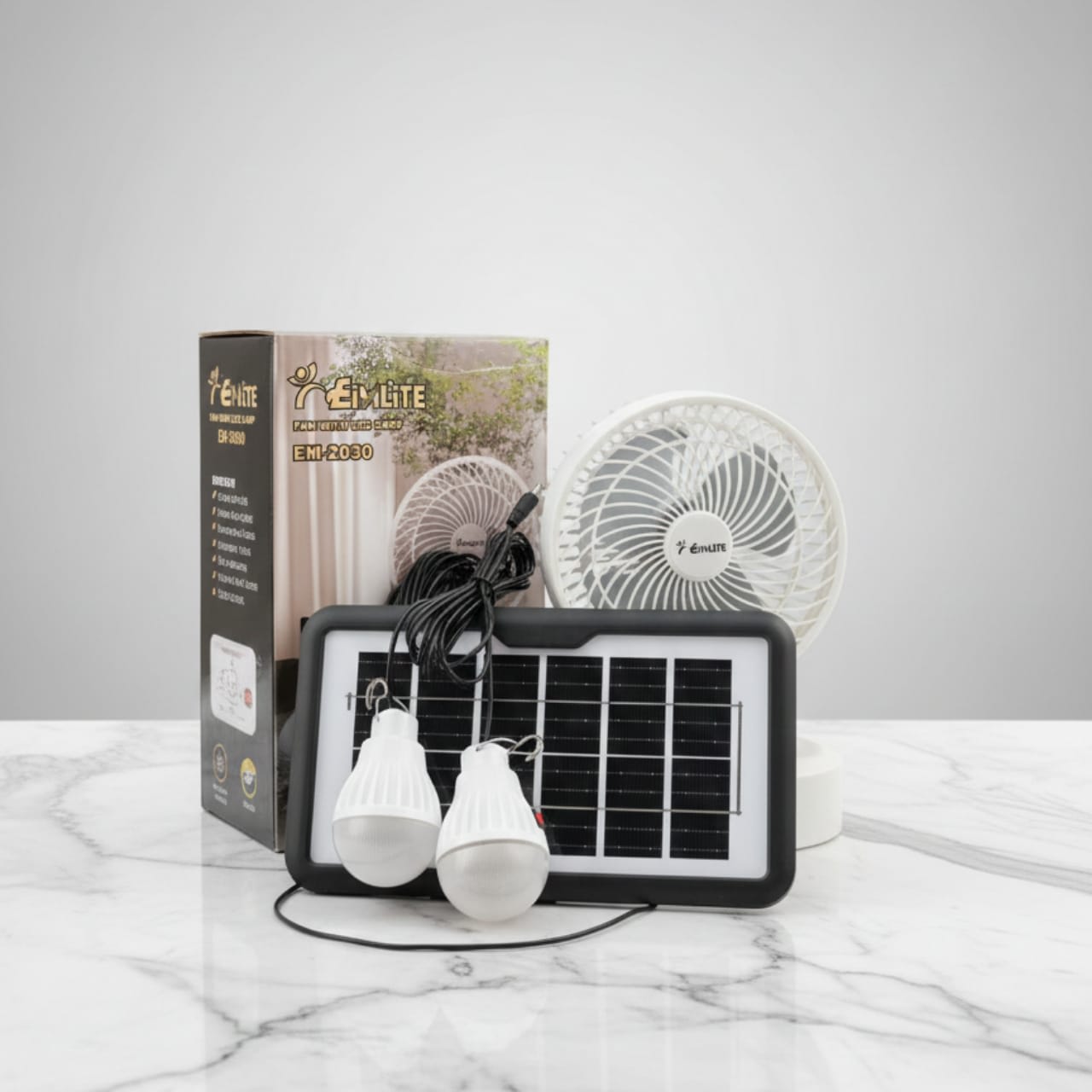 Solar panel fan