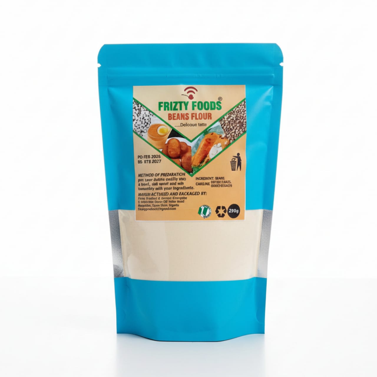 Frizty bean flour
