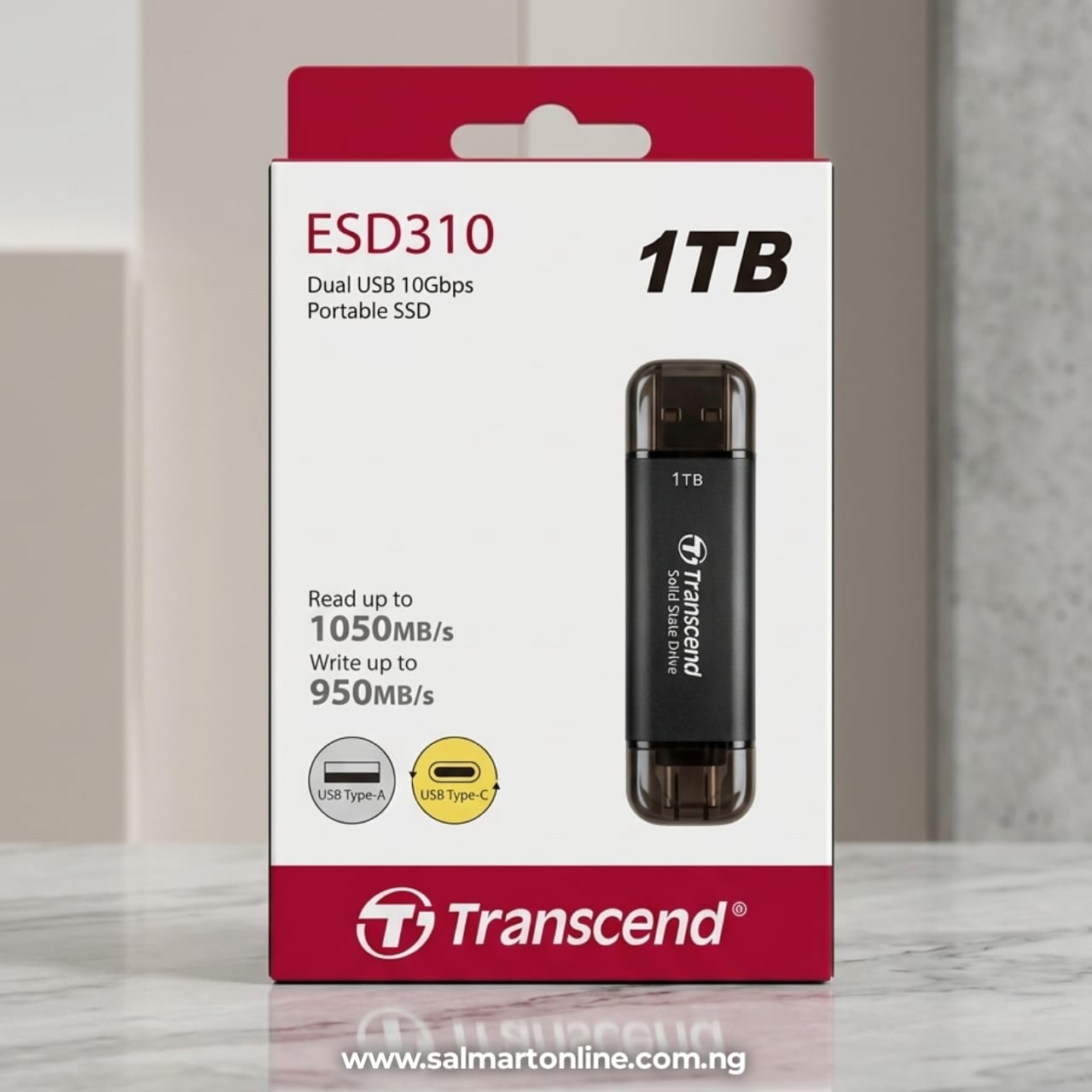 Transcend ESD310 Dual USB 10Gbps portable SSD  1TB