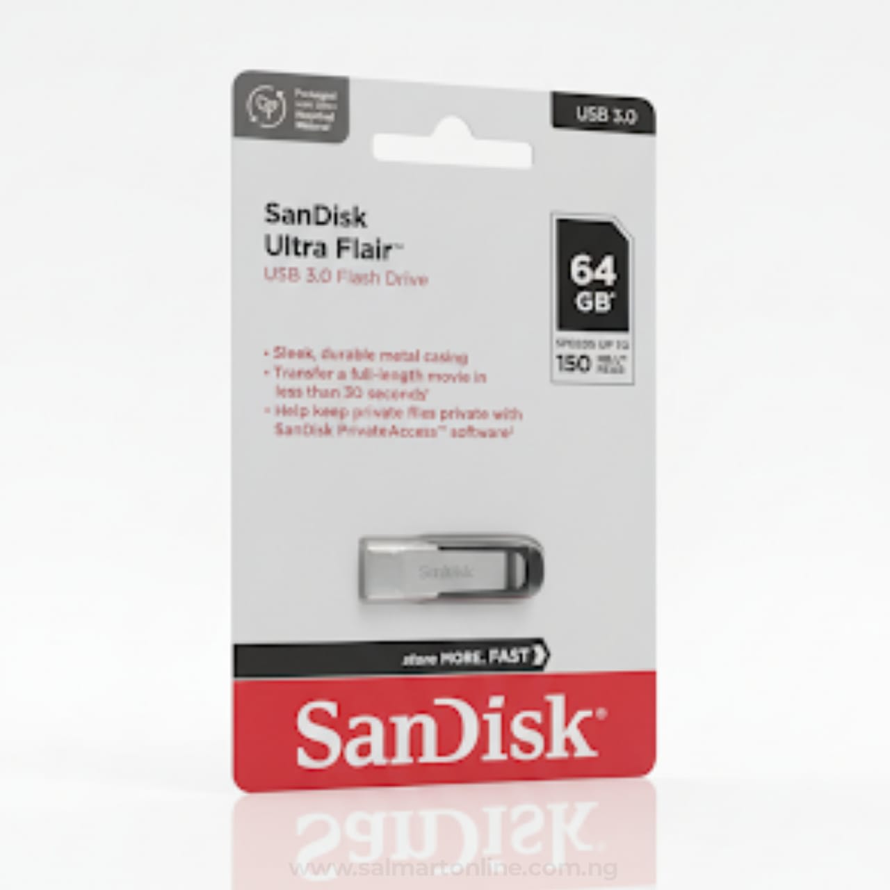 SanDisk Ultra Flair USB 3.0 Flash Drive 64GB