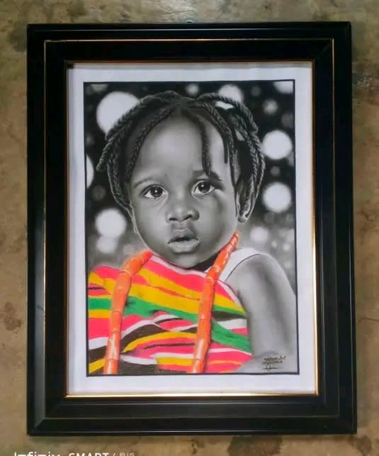 Pencil Drawing portrait size 16x20inch frame for 3