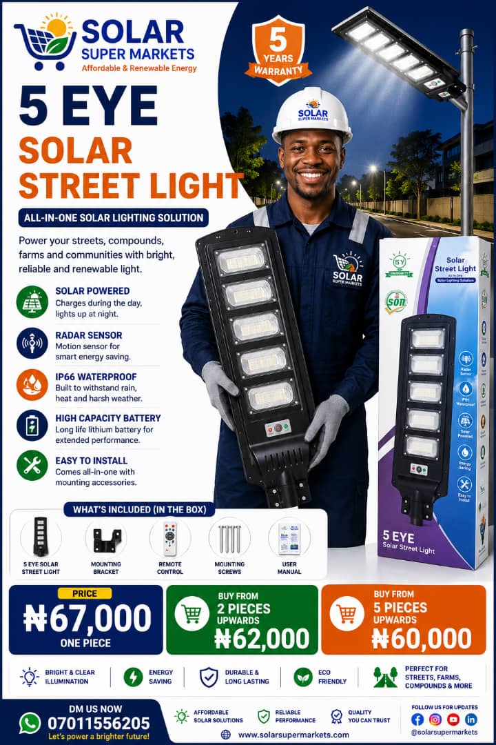 5 eye's solar street light