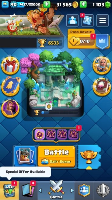 Clash Royale Account (IOS/Android) – Level 40 | Kings Tower 13 | 6533 Trophies | 114 Cards | 33 Emotes | 1103 Gems | 31,000 Gold
