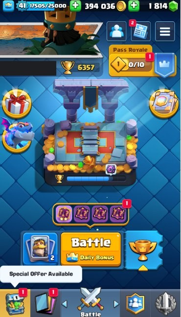 Clash Royale Account (IOS/Android) – Level 41 | Kings Tower 13 | 6537 Trophies | 111 Cards | 38 Emotes | 1814 Gems | 394,000 Gold