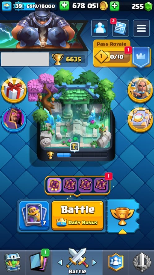 Clash Royale Account (IOS/Android) – Level 39 | Kings Tower 13 | 6635 Trophies | 115 Cards | 25 Emotes | 255 Gems | 678,000 Gold