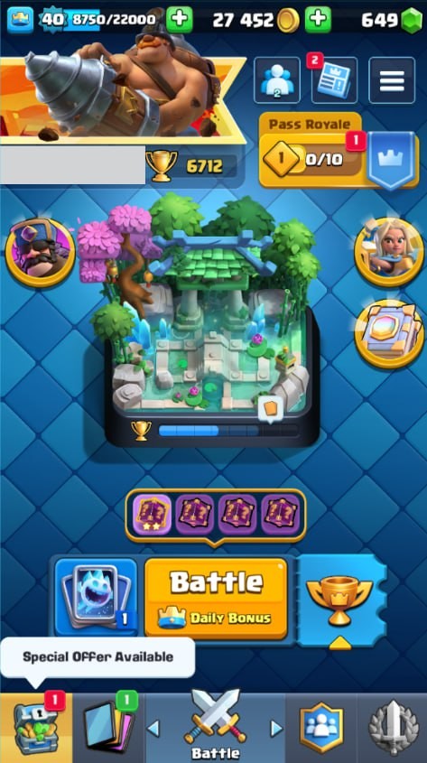 Clash Royale Account (IOS/Android) – Level 40 | Kings Tower 13 | 6712 Trophies | 116 Cards | 58 Emotes | 27,000 Gold