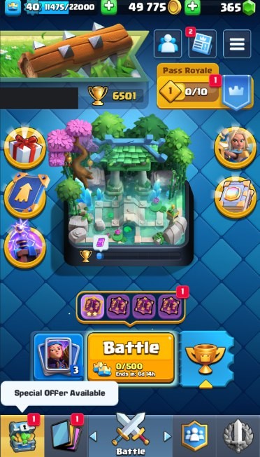Clash Royale Account (IOS/Android) – Level 40 | Kings Tower 13 | 6501 Trophies | 107 Cards | 37 Emotes | 365 Gems | 49,000 Gold