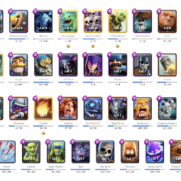 Clash Royale Account (IOS/Android) – Level 20 | Kings Tower 8 | 1786 Trophies | 43 Cards | 143 Gems | 1,800,781 Gold