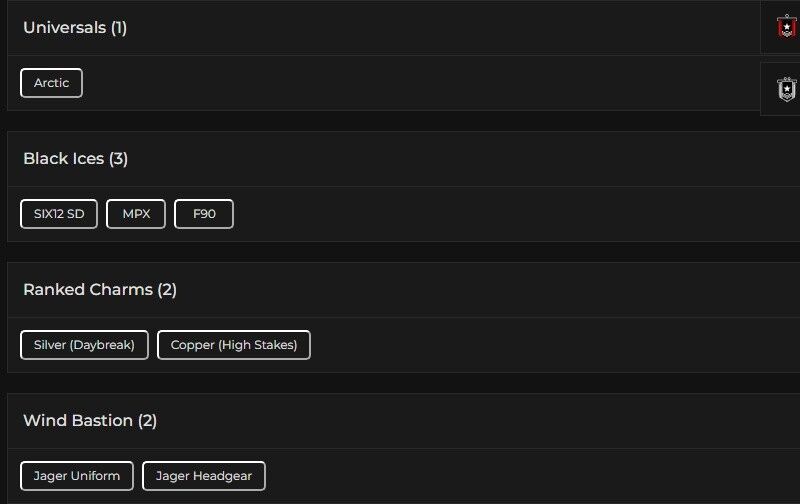 Level 75 | Silver | 3 Black Ice | 1 Universal | #6990