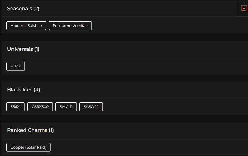Level 72 | Ranked Ready | 4 Black Ice | 1 Universal | #5802