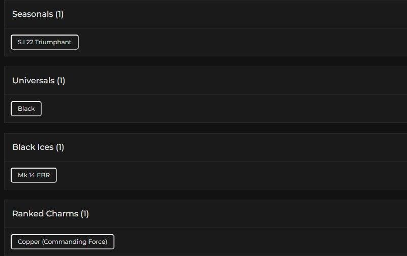 Level 53 | Ranked Ready | 1 Black Ice | 1 Universal | 1 Elite | #9865