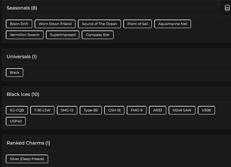 Level 101 | Silver | 10 Black Ice | 1 Universal | 1 Pro League | #8471
