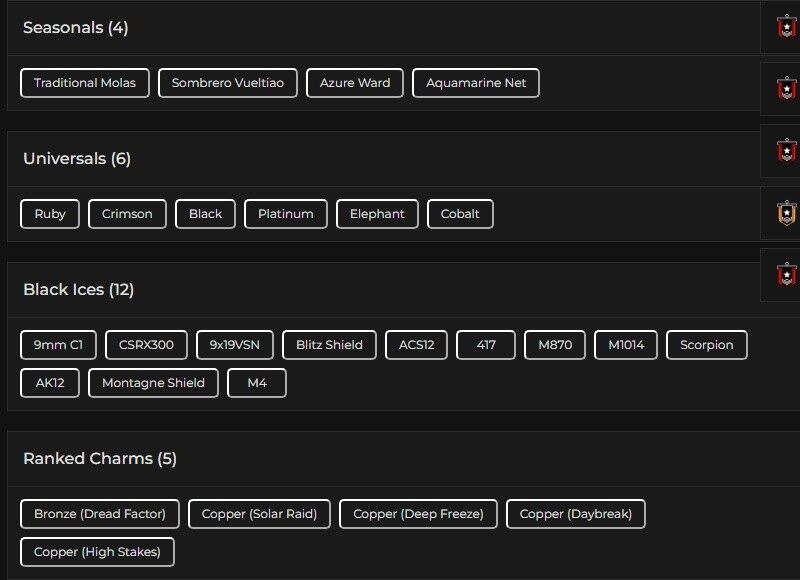 Level 103 | Ranked Ready | 12 Black Ice | 6 Universal | 2 Pro League | #6348