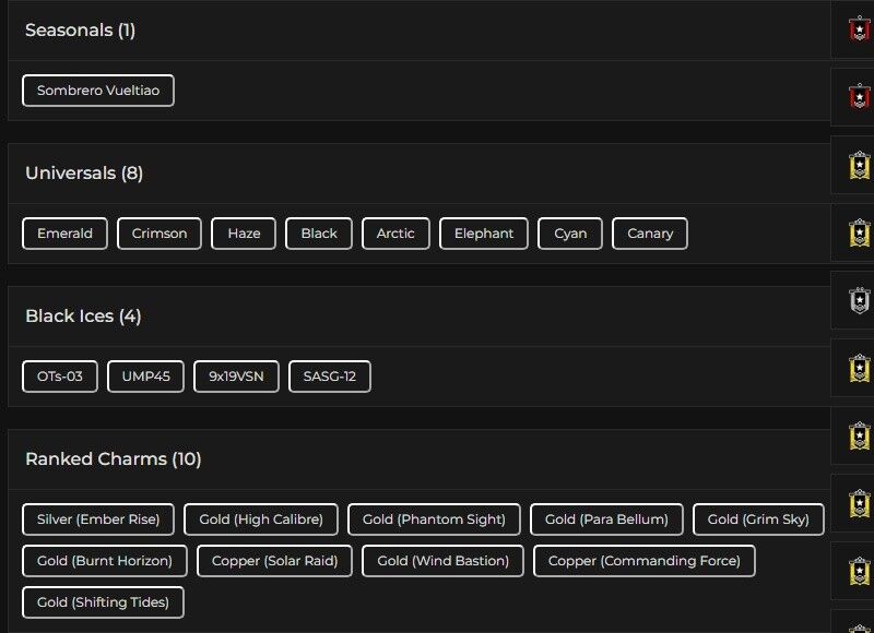 Level 141 | 7x Gold | 4 Black Ice | 8 Universal | 2 Elite | 1 Pro League | #7673 Level 141 | 7x Gold | 4 Black Ice | 8 Universal | 2 Elite | 1 Pro League | #7673