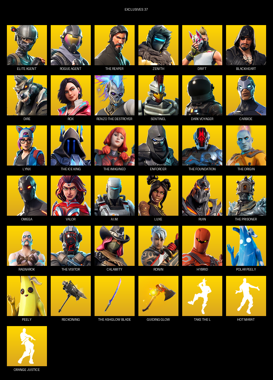 Fortnite Account ( PC / PLAYSTATION ) (Elite Agent, The Reaper, Omega, Zenith, Drift, Blackheart, Dire, Rox, Sentinel, Dark Voyager) (89 Skins)