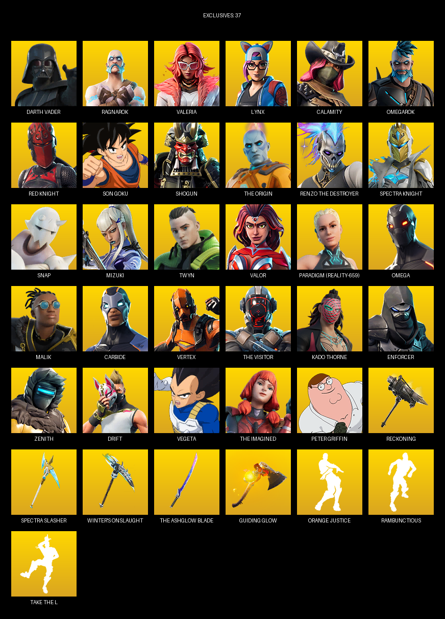 Fortnite Account ( PC ) (Take The L) (134 Skins)
