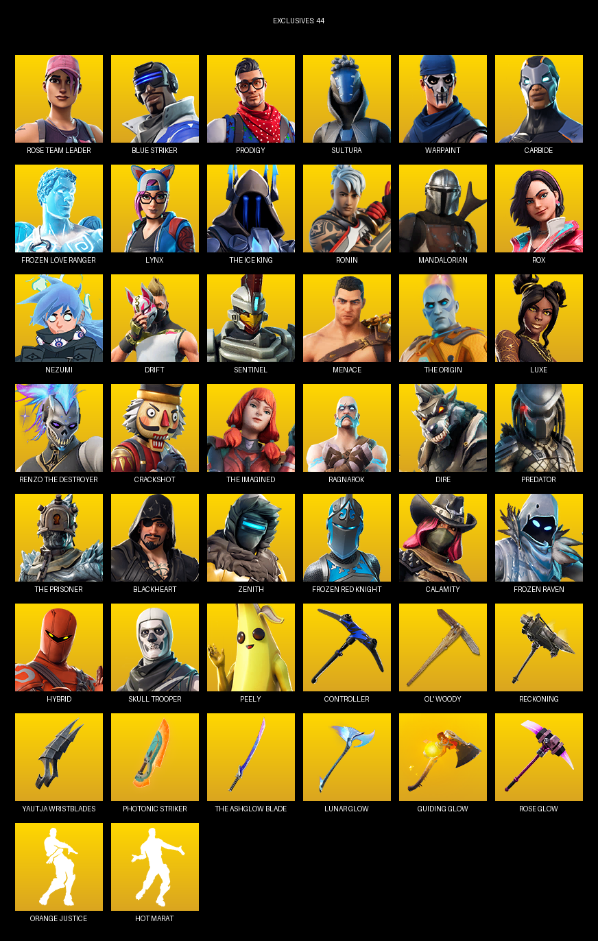 Fortnite Account ( PC ) (Peely) (116 Skins)